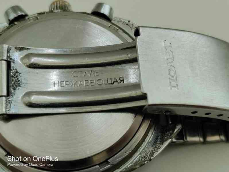 LETECKÉ HODINKY POLJOT CHRONOGRAPH REMKOVKY KALIBR 3133 - foto 7