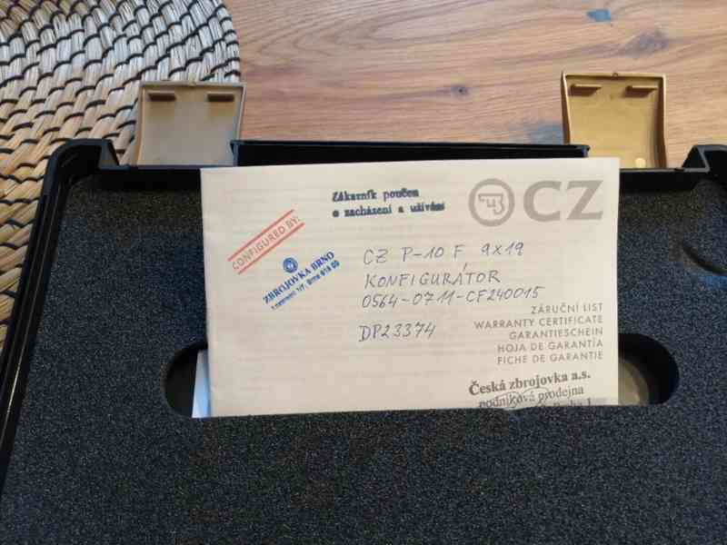 Prodám pistoli CZ P-10F 9mm Luger. Naprosto nová, nepoužitá - foto 5