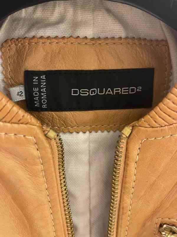 Luxusní kožená bunda-bomber Dsquared2 - foto 3