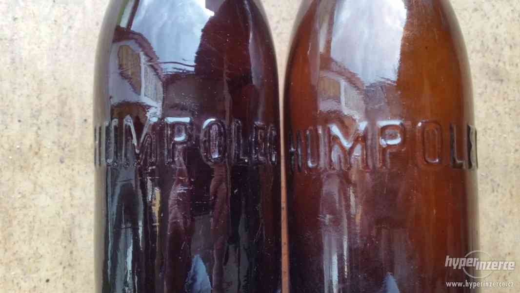 Staré pivní láhve od Hliníka z Humpolce - 2 kusy - foto 2
