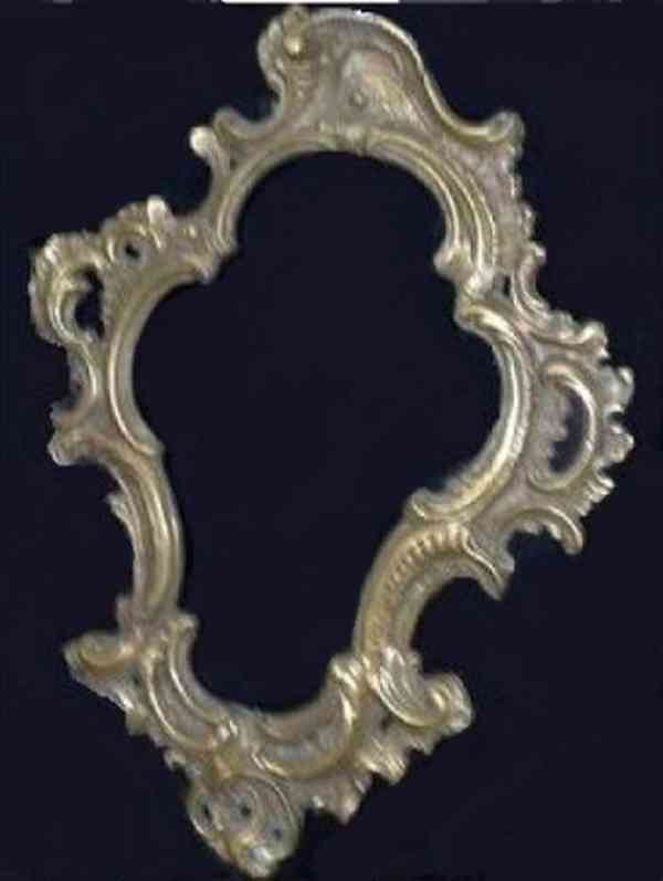 Zrcadlo v barokním bronzovém rámečku - foto 2