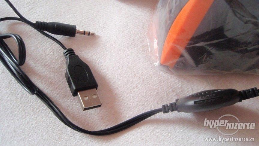 USB reproduktory 3,5 jack stereo 2.0 set přenosné, nové - foto 5