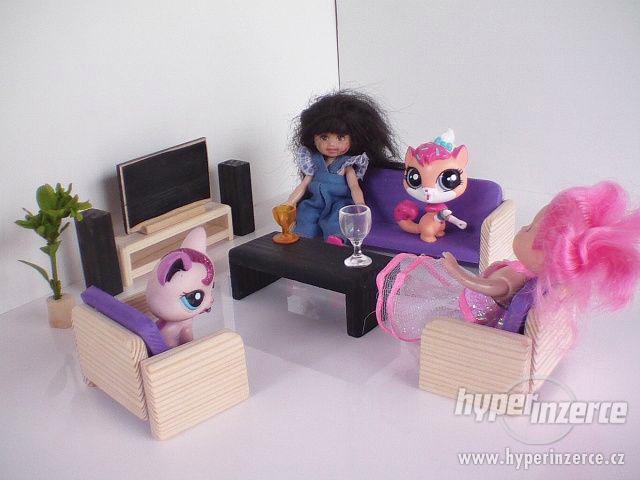 Dřevěný nábytek pro panenky obývák 8d - foto 3
