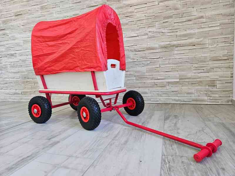 10161 Praktický ruční vozík s krycí plachtou do 150 kg - foto 1