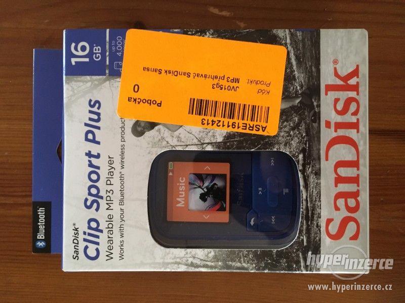 Nový MP3 přehrávač SanDisk Sansa Clip Sports Plus 16GB modrý - foto 1