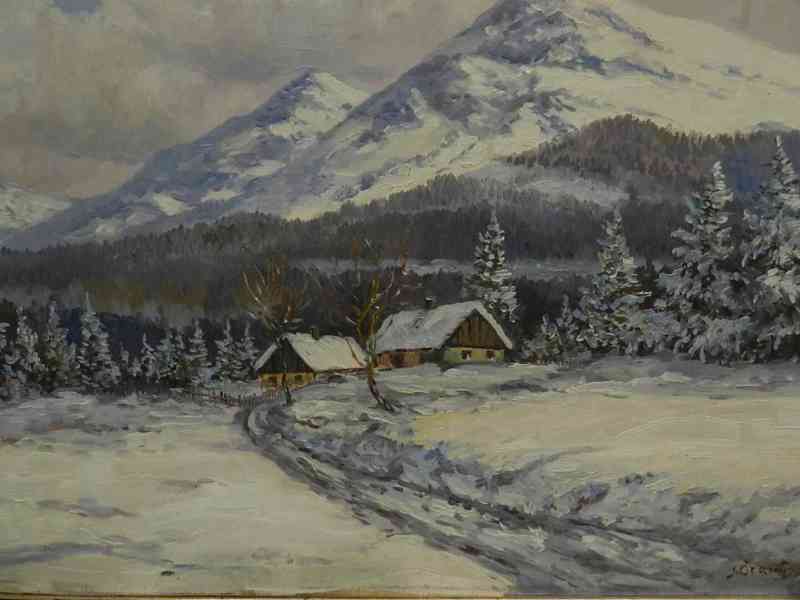 Krásná Zimní Krajina Chalupy Lesy Hory J. Černý - foto 2