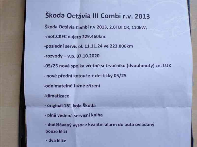 Škoda Octavia 2,0 TDI-110KW TAŽNÉ ZAŘÍZENÍ - foto 17