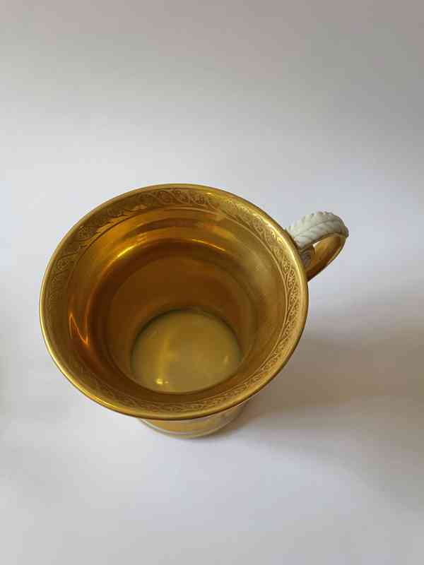Porcelánový šálek podšálek - silně zlaceno - foto 5