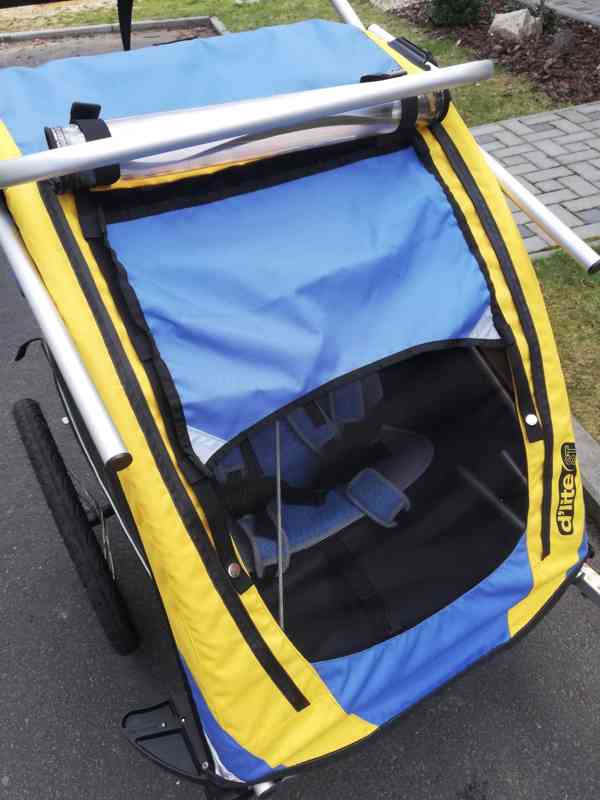 Dvoumístný odpružený dětský vozík za kolo - foto 11