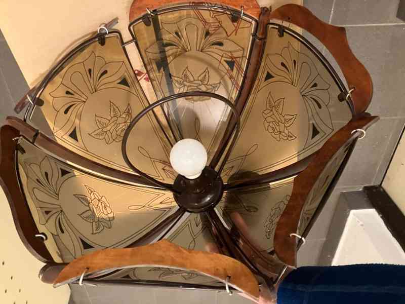 Rustikální lampa, lustr - foto 7