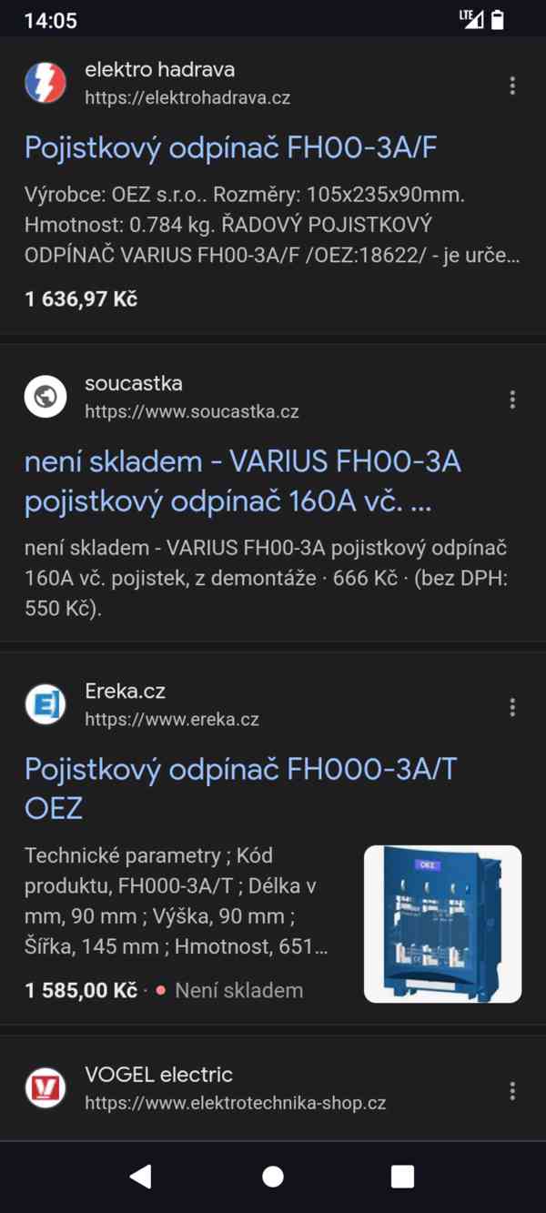 Pojistkový odpojovač OEZ Varius FH00-3A 160A - foto 3