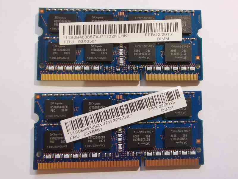 2x4GB kit RAM paměť SODIMM DDR3-1600 pro notebook - foto 2