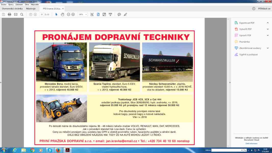 PRONÁJEM TAHAČŮ A NÁVĚSŮ - foto 1