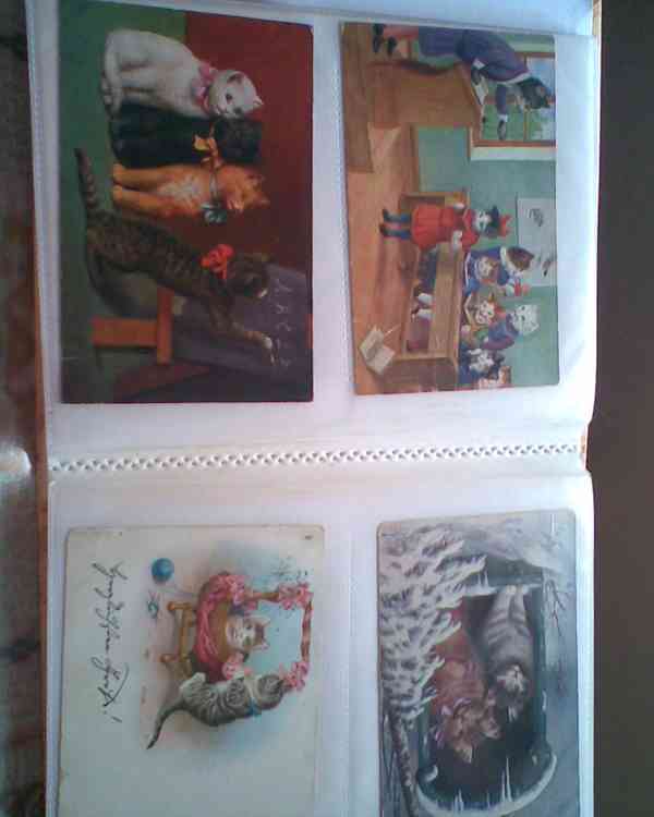 Retro pohlednice kočky a pohádkové - foto 5