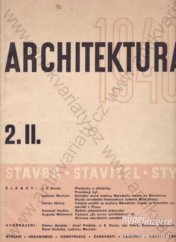 Architektura 2.II. 1940 Klub architektů - foto 1
