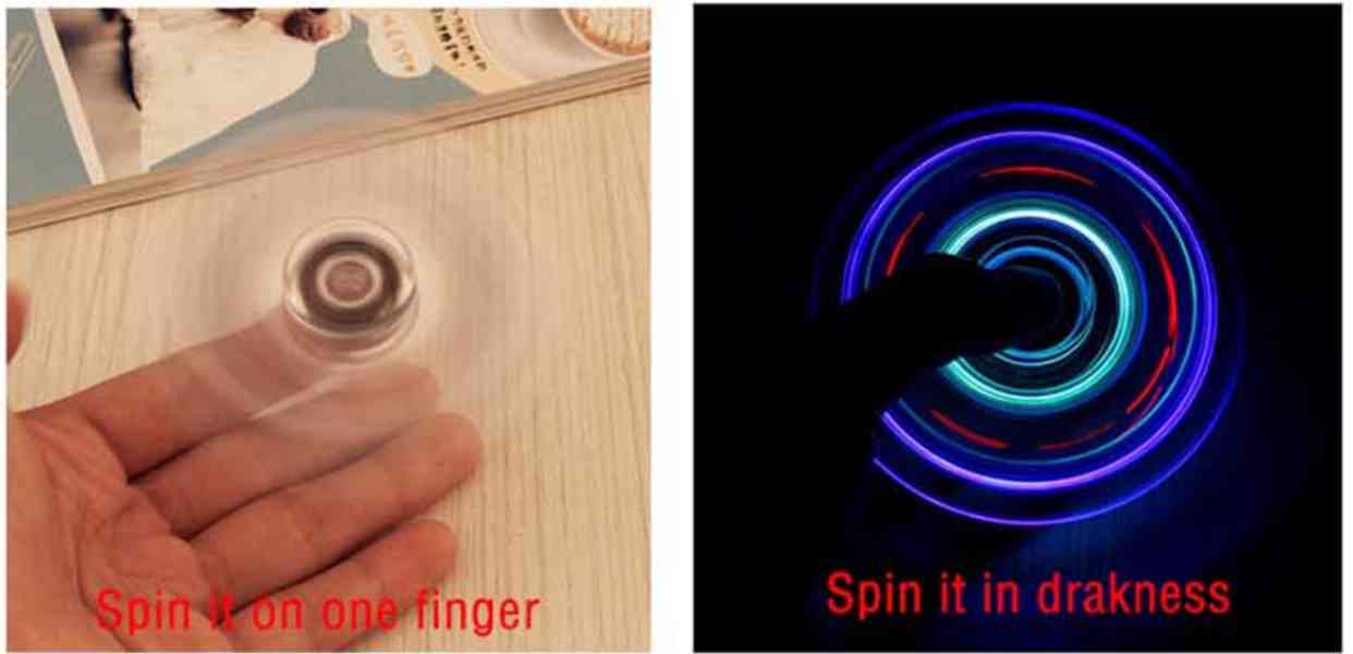 Fidget spinner svítící se čtyřmi režimy - poštovné zdarma! - foto 3