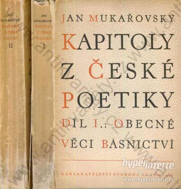 Kapitoly z české poetiky Jan Mukařovský 1948 - foto 1