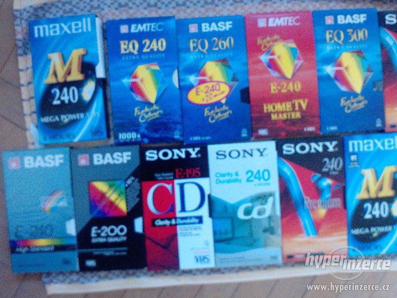 VIDEOKAZETY VHS, značkové, 1x nahrané