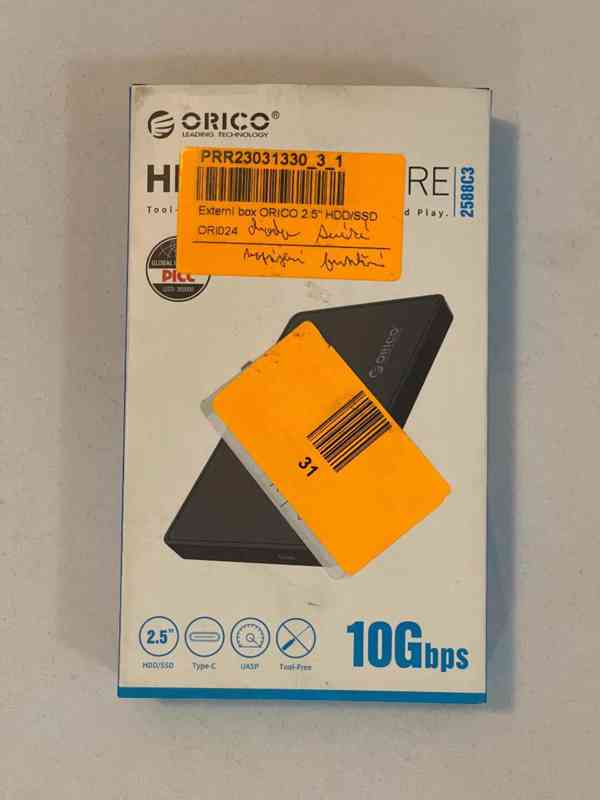 ORICO 2588C3 externí box pro 2,5" SATA HDD/SSD – USB-C, 1... - foto 5