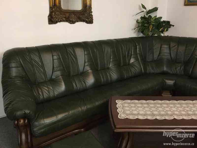 Nová rustikalni rohová kožená sedací souprava 4+R+2 - foto 2