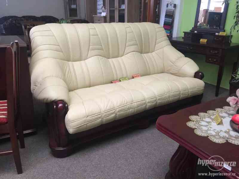 Nová rustikalni rohová kožená sedací souprava 4+R+2 - foto 8