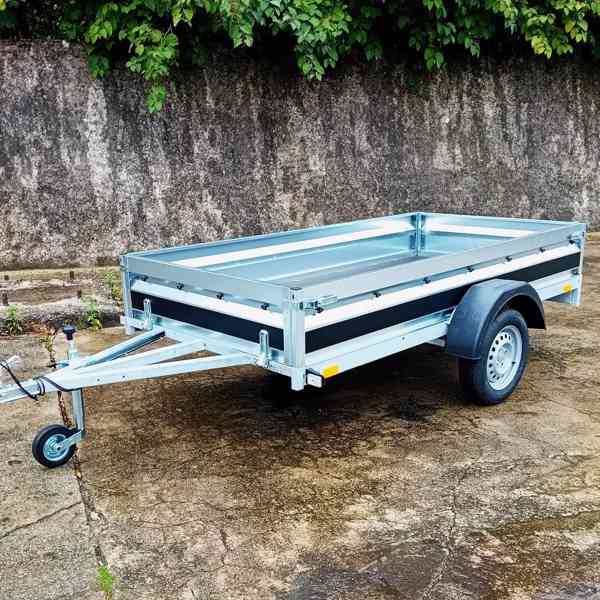 Nový přívěsný vozík 2,35m x1,30, profi - svařovaný rám, DPH - foto 4