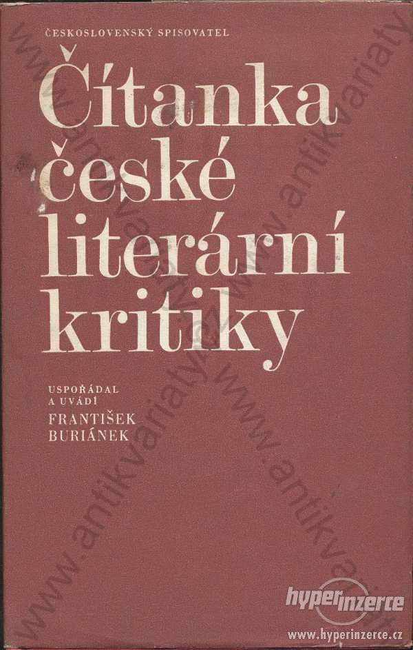 Čítanka české literární kritiky František Buriánek - foto 1