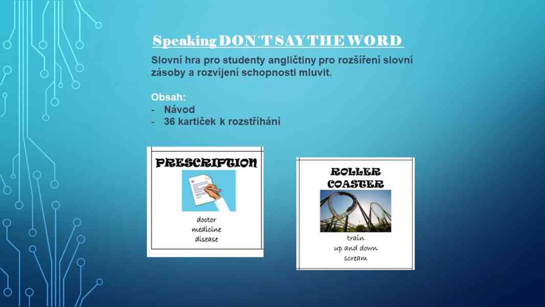 Slovní hra pro studenty angličtiny na slovní zásobu - foto 1