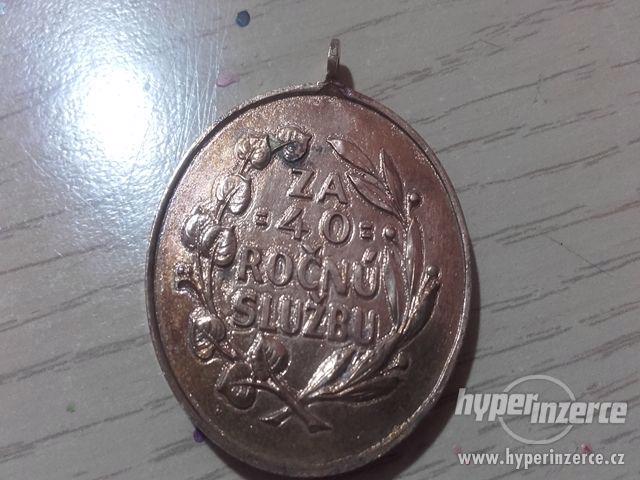 Bronzová medaile Za hrdinstvo , za 40 rocnu zasluhu - foto 2
