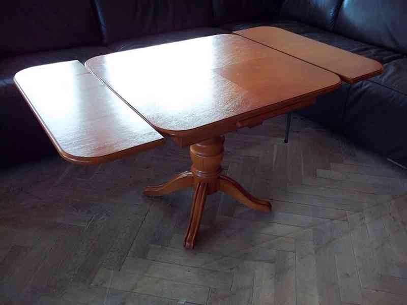  Konferenční stolek mahagon rozkládací s nastavením výšky  - foto 2