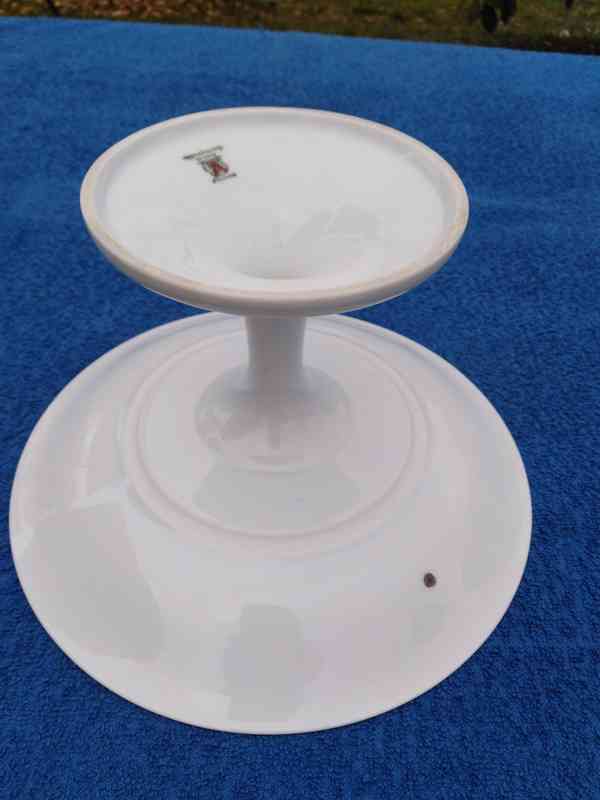 Starožitný porcelánový podnos na nožce - foto 9