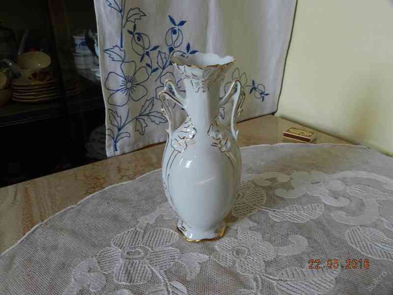 Krásná stará zlacená váza amfora Royal Dux - foto 3