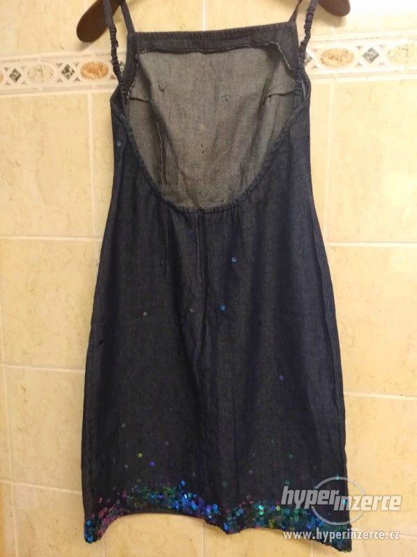 Džínové šaty s odhalenými zády vel.M. - foto 2