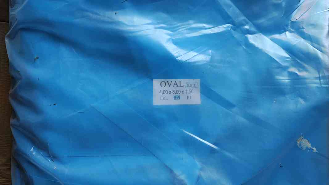 Bazénová fólie ovál 8x4x1.5m nová - foto 2