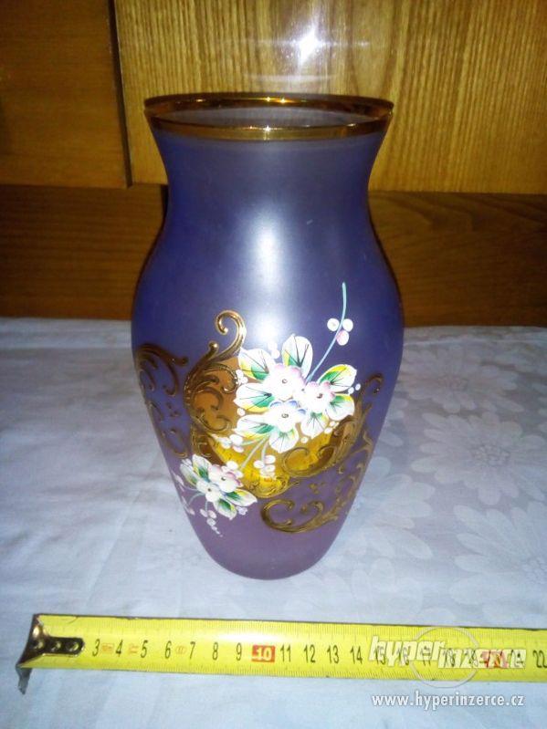 Skleněná váza se smaltem - Nový bor - foto 1