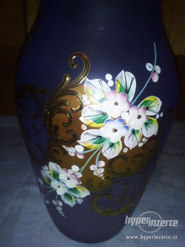 Skleněná váza se smaltem - Nový bor - foto 3