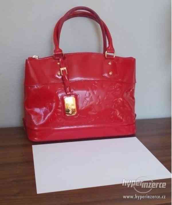 Červená kožená kabelka Arcadia - NOVÁ - foto 1