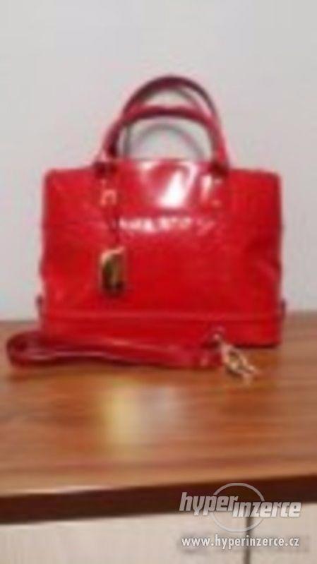 Červená kožená kabelka Arcadia - NOVÁ - foto 3