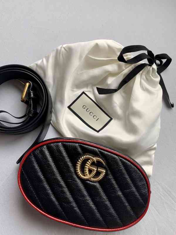 Gucci GG Marmont Matelassé Taška na opasek 85 černá Dámská - foto 6
