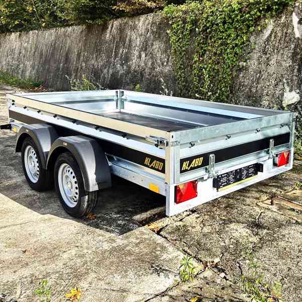Přívěsný vozík profi, NOVÝ 3,0m x1,50, 2x náprava 750kg,DPH - foto 4