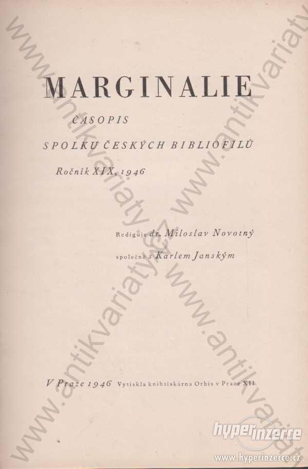 Marginalie Orbis, Praha 1946 - foto 1