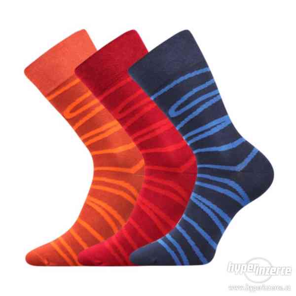 Elegantní barevné ponožky, 3 páry - foto 1