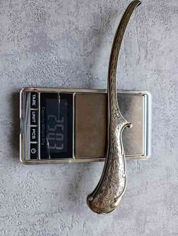 Stříbrný gravírovaný obal na hřeben první republika, Ag 800 - foto 10