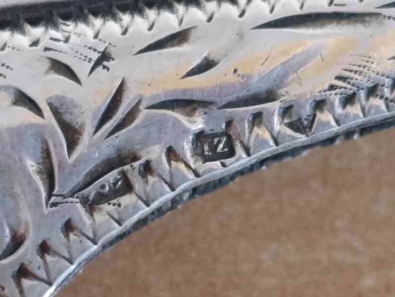 Stříbrný gravírovaný obal na hřeben první republika, Ag 800 - foto 13