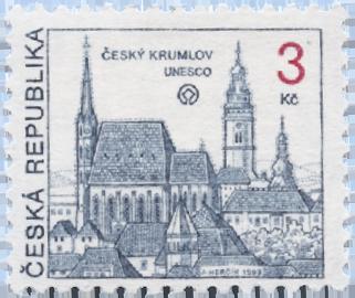 Poštovní známka, 1993 Městská architktura - Česky Krumlov - foto 1