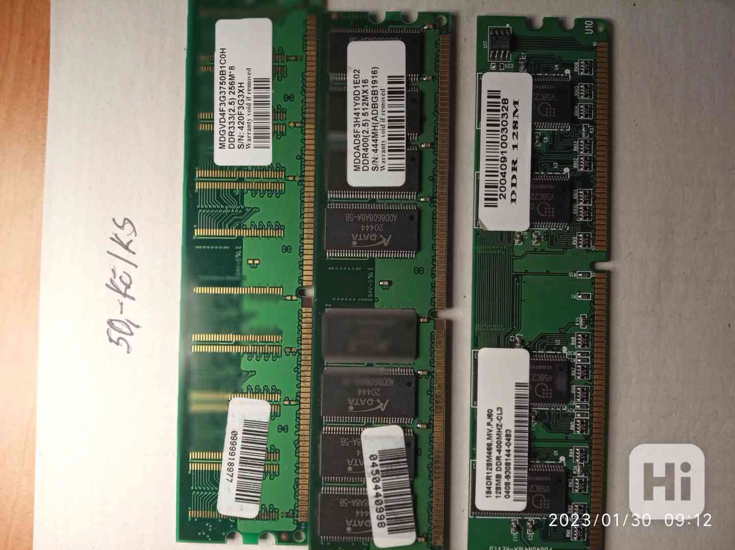 DDR333(2,5)256M*8, DDR400(2,5)512MX16, 128MB DDR-400MHZ-CL3 - foto 1