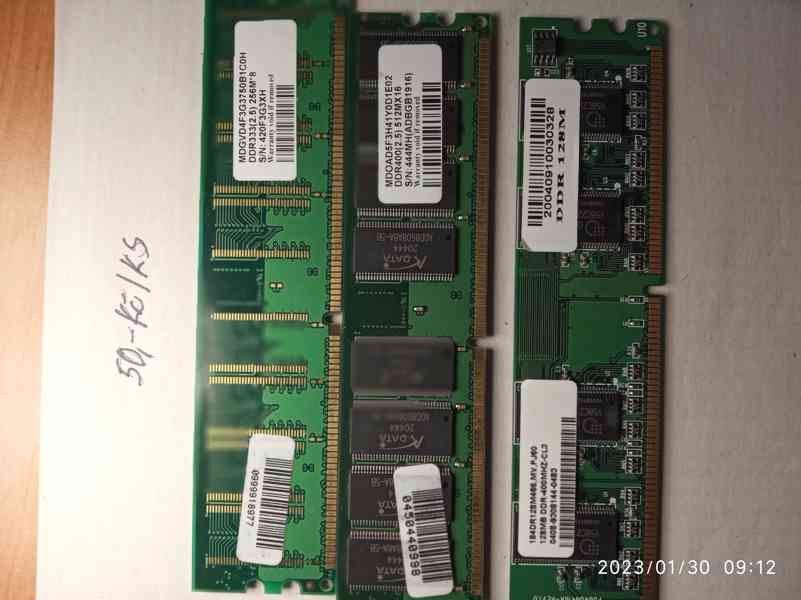 DDR333(2,5)256M*8, DDR400(2,5)512MX16, 128MB DDR-400MHZ-CL3 - foto 1