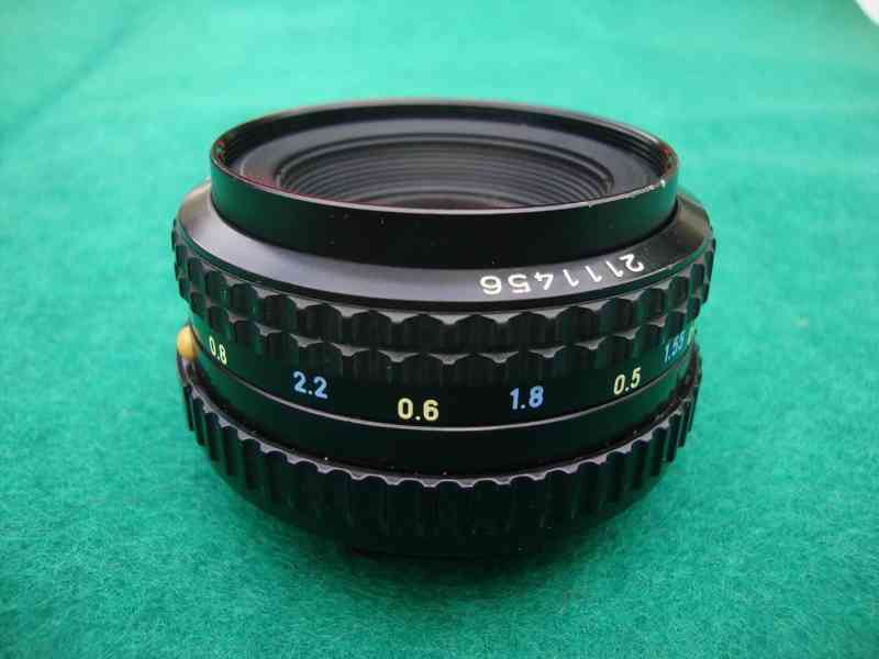 Objektiv SMC Pentax - A 1:2 50mm pěkný plně funkční clona - foto 4