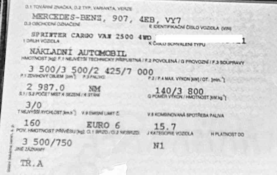 4x4 V6! MB Sprinter Cargo automat TZ 3.0D 2500 Van offroad - foto 7