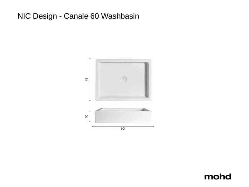 Nové designové umyvadlo 60 série CANALE od NIC Design - foto 2